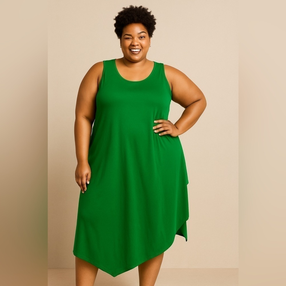 Universal standard iconic Geneva tank dress in green